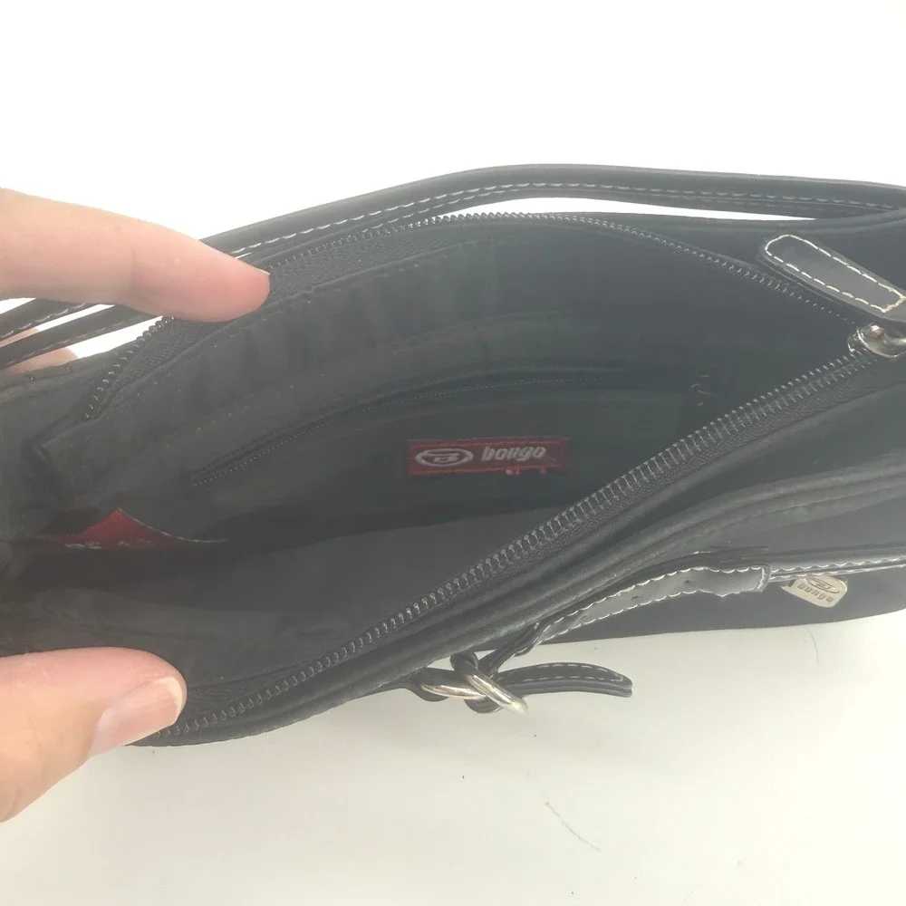 Bongo Y2K 90s Purse Black Small Mini Shoulder Bag Buckle